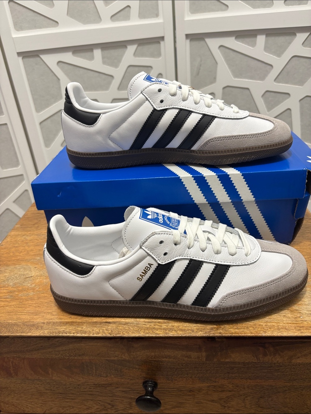 adidas Samba OG White Black Gray Men's Sneakers
